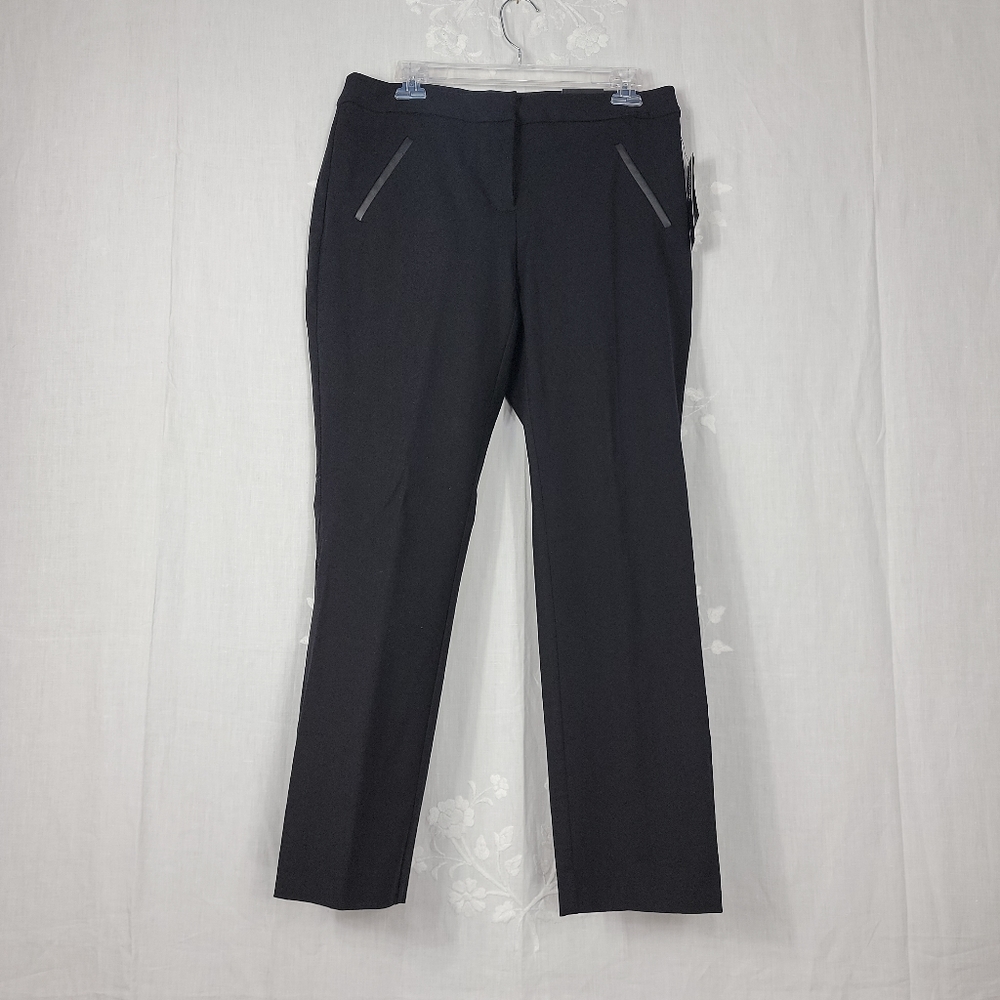 Alfani Slim Leg Style Pant Womens  Tummy Control  Dark Size 8 Short Length 32x29